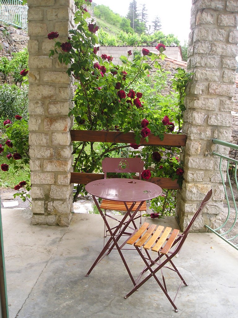 terrasse bas gite cevennes